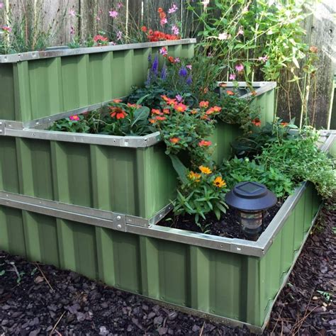 galvanised steel planter boxes|galvanized metal raised bed planters.